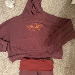 Boys Lie Brown Waffle Hoodie with matching pant set